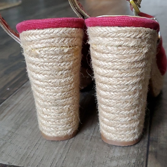 Tahari Barb Peep-Toe Canvas Heeled Espadrilles - Picture 4 of 9